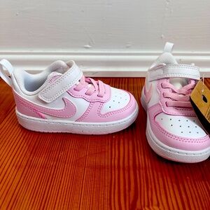 Brand new PINK Toddler Nike Court Borough Low Recraft (6C)